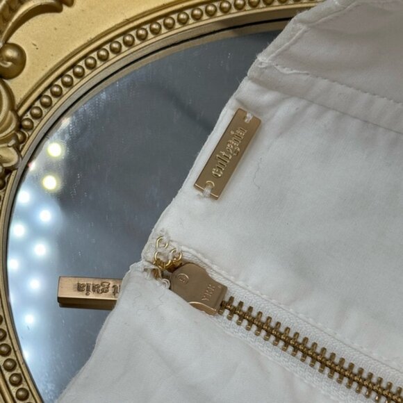 🆕 CULT GAIA 🧿 NWOT Off-White Habana Strappy Corset Zip Top, Sz US 10 - Picture 14 of 16